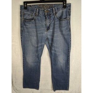 American Eagle Jeans Men 32x30 Blue Relaxed Fit Straight Leg Dark Wash Denim